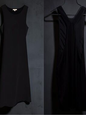 Forever 21 Black Sleeveless A-Line Midi Dress